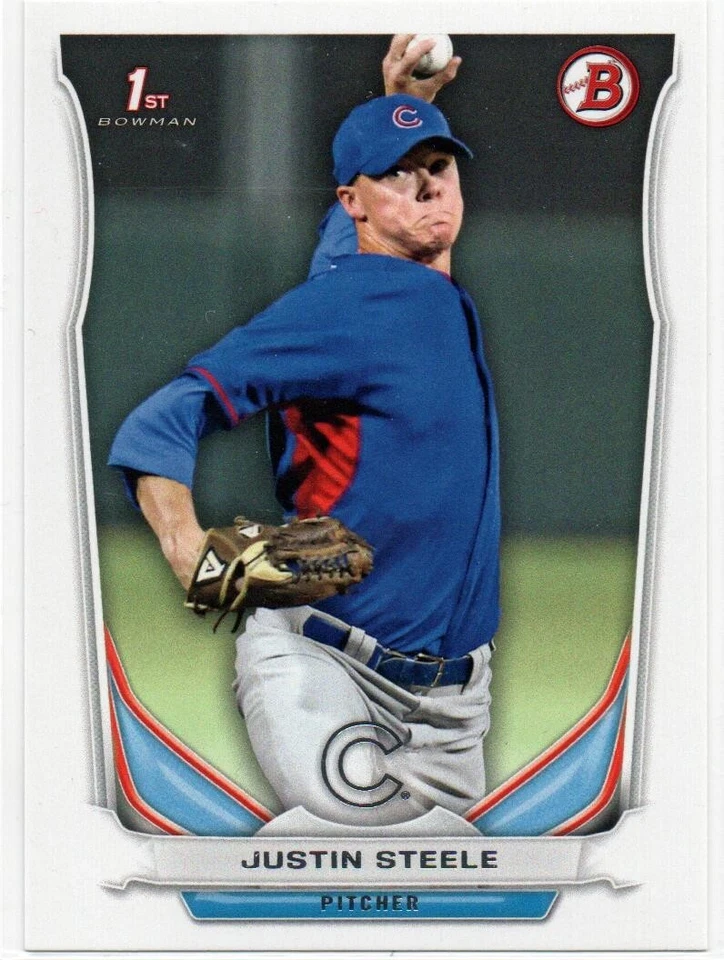 2014 Bowman Draft Prospect #DP120 Justin Steele CHICAGO CUBS Rookie Card 88 - Image 1 of 1