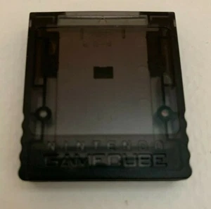 Tarjeta de memoria Nintendo GameCube negra humo 59 bloques (DOL-008) original fabricante de equipos originales - Imagen 1 de 2