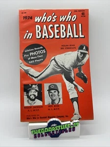 1974 WHO'S WHO in BASEBALL Yearbook  NOLAN RYAN  PETE ROSE  REGGIE JACKSON Cover - Picture 1 of 4