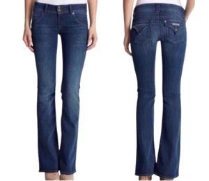 Hudson Y2K Low Waist Bootcut Dark Wash Jeans Women's Size 27 Made in USA - Picture 1 of 17