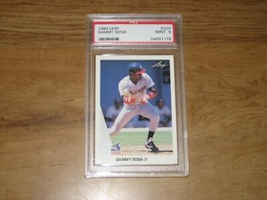 1990 Leaf Sammy Sosa Rookie-PSA 9