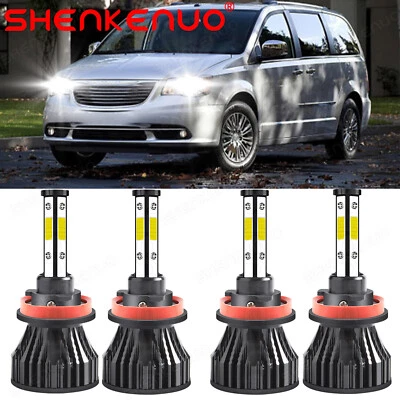 Kit de feixe alto baixo para 4 lados lâmpada de farol de LED 4 lados para Chrysler Town & Country 2008-16 - Imagem 1 de 4