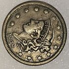 1838 1C N-5 Coronet Head Large Cent Us Copper