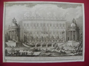 Chinea festa barocca effimero barocco Roma Vasi Posi 1763 Borbone Colonna baroc - Picture 1 of 6