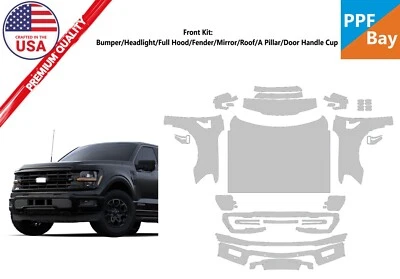 Kit precortado de película de protección de pintura delantera PPF para Ford F-150 XL/STX/XLT 2024-2025 Foto 1 de 4