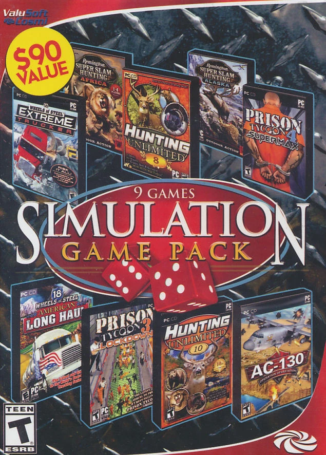 SIMULATION 9 Game Pack - Hunting, Remington Africa, Alaska, AC-130, PC Game NEW - Image 1 of 1