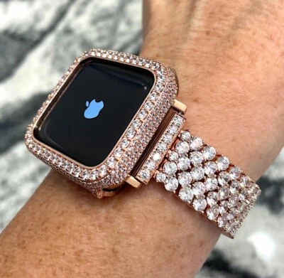 41 mm Apple Watch Rose Gold Lab Diamond Apple Watch case + Apple Watch Band - Image 1 of 4