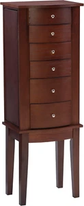 Merlot Jewelry Armoire, - Picture 1 of 12