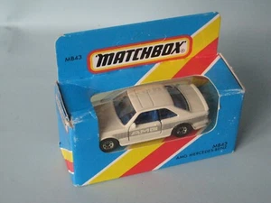 Matchbox Mercedes-Benz 500 SEC White Body Toy Model Car 70mm USA Grey Stripes BX - Picture 1 of 2