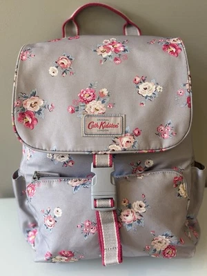 Cath Kidston Vintage Lilac Floral Buckle Backpack Laptop Section (2) - SUPERB - Image 1 of 4