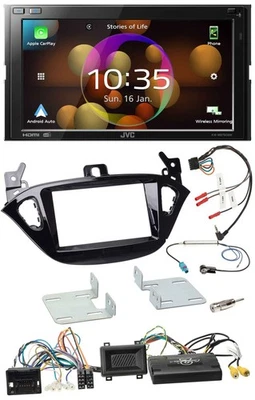 JVC DAB Lenkrad 2DIN Bluetooth USB Autoradio für Opel Adam Corsa E ab 2013 PDC - Bild 1 von 4