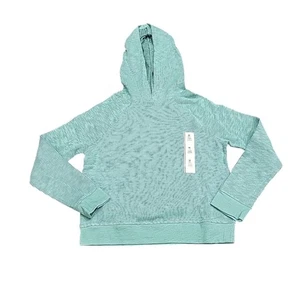 Cat and Jack Girls Cozy Pullover Hoodie Sweatshirt Medium Size 8 Ocean Green - Picture 1 of 7