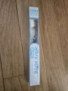 Vintage 1986 Oral-B Right Angle Toothbrush Black Adult Compact Rare - Picture 1 of 4