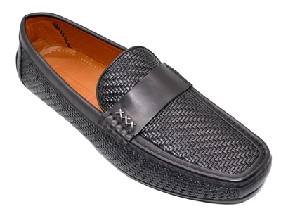 Zapatos de conducción Ermenegildo Zegna de cuero negro tejido para hombre talla US 12,5 UK 11,5 EE Foto 1 de 4