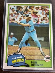 1981 Topps - Bob Horner #355 Atlanta Braves Major League Baseballkarte - Bild 1 von 2