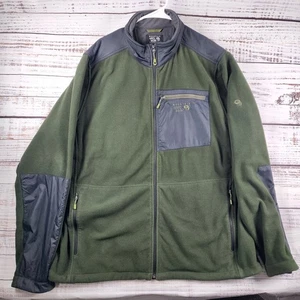 Mountain Hardwear Chill Factor 20 Fleece Jacket Mens 2XL Green Nylon Overlay - Picture 1 of 9