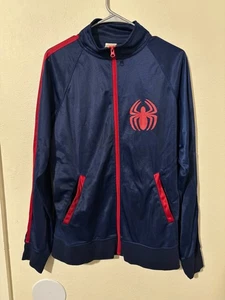 Marvel Trainingsjacke Herren Größe M 38/40 Spider-Man Full-Zip blau/rot - Bild 1 von 3