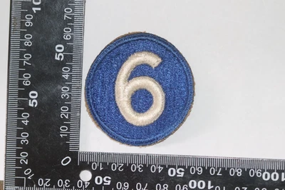 ORIGINAL WW2 US 6TH ARMY CORPS COLOUR CLOTH BADGE PATCH CAN B134 - Image 1 of 2