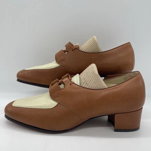 NEW Vintage FSP by Musebeck Womens 7 Shoes Oxford Leather 2 Tone Made In USA - Picture 1 of 14