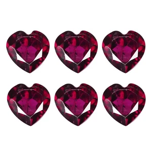 5.75 Ct VVS [6 Pcs Lot] Sparkling Heart 5.8 x 5.9 MM Red 100% Natural Rhodolite - Picture 1 of 4