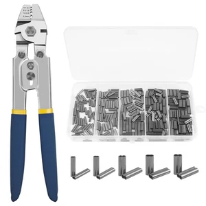 Fishing Crimping Tool Kit Fishing Crimping Pliers + 300pcs Crimp Sleeves Kit ... - Picture 1 of 8