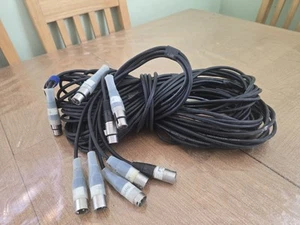 XLR 3 Pin Cable Male to Female 3 PACK - 2.5M Microphone Low Noise Lead Mic Audio - Picture 1 of 6