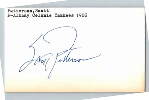 1980's -Scott Patterson- Signed/Autograph/Auto Index Card Atlanta Braves MLB - Picture 1 of 1