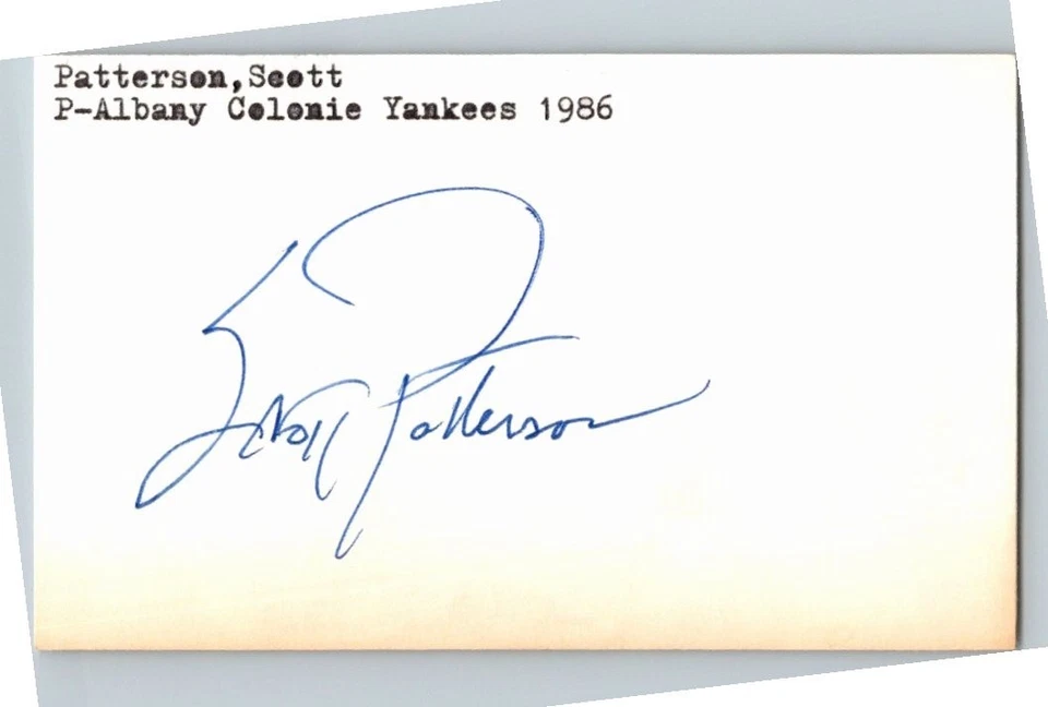 1980's -Scott Patterson- Signed/Autograph/Auto Index Card Atlanta Braves MLB - Image 1 of 1