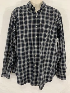 VINTAGE Ralph Lauren Polo CLASSIC FIT Mens XL Black Button Up Dress Shirt w/Pony - Picture 1 of 12