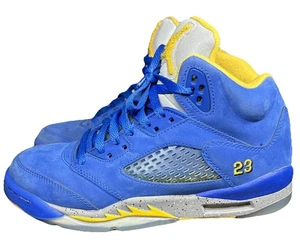 Nike Jungen Air Jordan 5 CI3287-400 Blau Basketballschuhe Turnschuhe Größe 6Y - Bild 1 von 10