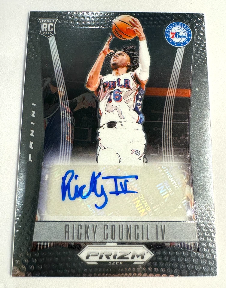 Ricky Council IV 2023-24 Panini Prizm Deca Signatures #DS-RCO (AU, RC) - Image 1 of 2