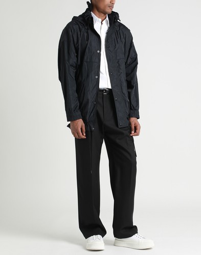 RRP€2980 VALENTINO Topcoat IT50 US40 L blu misto seta raccolto con cappuccio sfoderato