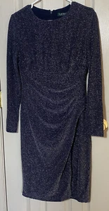 Lauren Ralph Lauren Women’s Black Silver Dress Size 8 - Picture 1 of 5