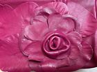 Furla Italian Barbie Pink Leather Purse - Flower Fuchsia Handbag Rare