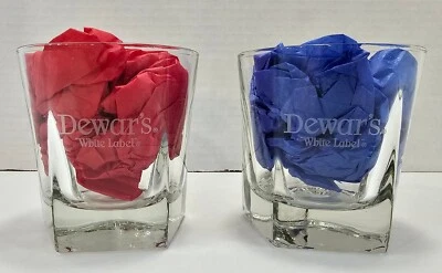 Set Of 2 Dewar's White Label Blended Whisky Libbey Rocks Glasses Barware - Image 1 of 4
