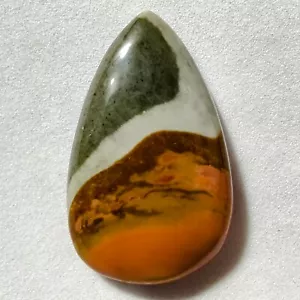 22 Cts Natural Polygram Jasper Cabochon Gemstone For Jewelry 29.8x18.2x5.6 MM - Picture 1 of 2