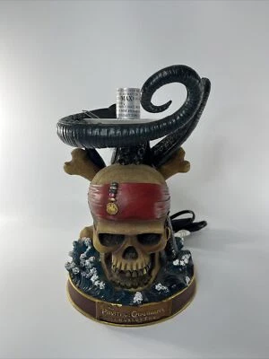 Disney Store Pirates of the Caribbean Jack Sparrow Skull Lamp Missing Globe - Image 1 of 4