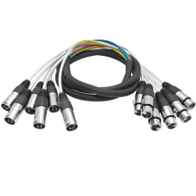 Seismic Audio 6 Channel 6 Foot XLR to XLR Colored Multi-Patch Snake Cable - Image 1 of 3