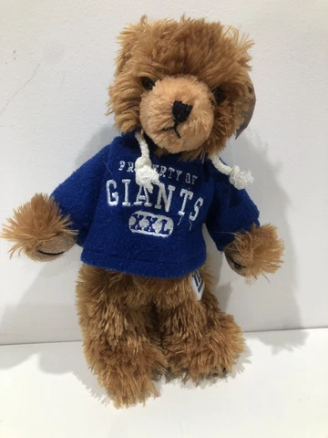 NY Giants Teddy Bear Plush Stuffed Animal NFL 10” Good Stuff Rare Patent Pending Cover