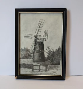 Stow Milk Paston Norfolk Pencil Drawing Sketch By Paul Hannah Signed Framed GC - Picture 1 of 7