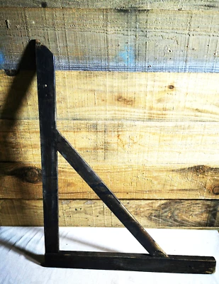 OUTIL ANCIEN GRANDE EQUERRE EN BOIS MENUISIER CHARPENTIER - Photo 1/4