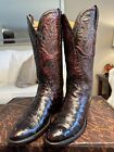 Lucchese Classic's Women's Handmade Black Exotic Full Quill Ostrich Boots 6.5 B!