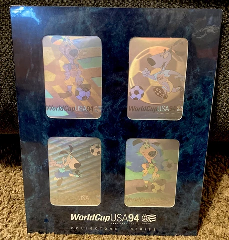 New World Cup USA 94 Collector Series Mascot Hologram! Rare WorldCup Memorabilia Cover