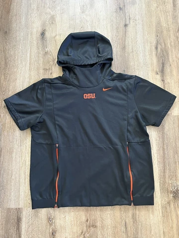 Nike Hoodie XL Oregon State Black Short Sleeve Therma Pullover EUC Cover