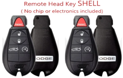 X2 NEW Fobik Key SHELL For DODGE Charger Challenger Dart 2007-2016 SUPER STRONG - Image 1 of 4