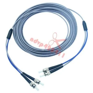 3M ST-ST Armored Fiber Cable Multi-Mode Duplex Optical Patch Cord Fiber Pigtail - Picture 1 of 5