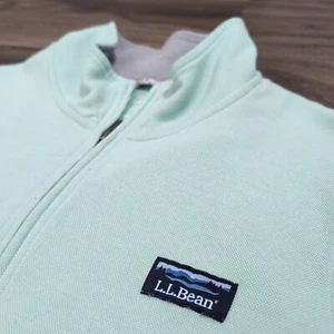 Suéter L.L.Bean Para Hombre M Verde Menta 1/4 Cremallera Ajuste Tradicional con Logo Pullover 13A - Imagen 1 de 7