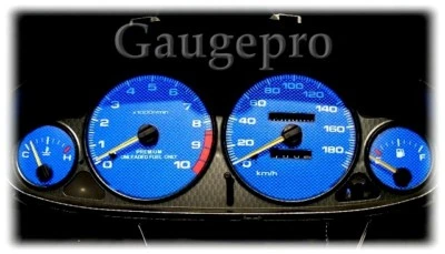 94-01 ACURA INTEGRA ALL + GSR en km/h 10K RPM INDICADORES INCANDESCENTES DE FIBRA DE CARBONO AZUL Foto 1 de 3