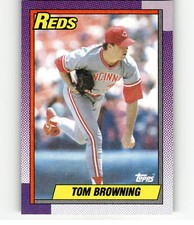 1990 Topps 418 Tom Browning   Cincinnati Reds