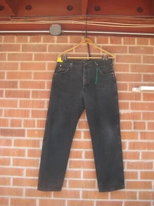 1970s - 80s Vtg WRANGLER Men's Faded Black Denim Jeans Measured 34.5 x 30 USA - Picture 1 of 7